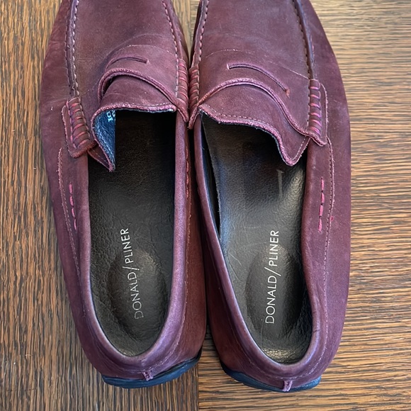 💕x2HP💕Donald J. Pliner Igor men’s burgundy suede loafers - Picture 9 of 12